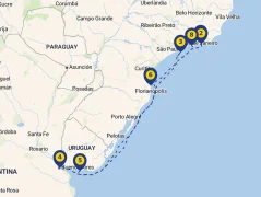 Mapa plavby